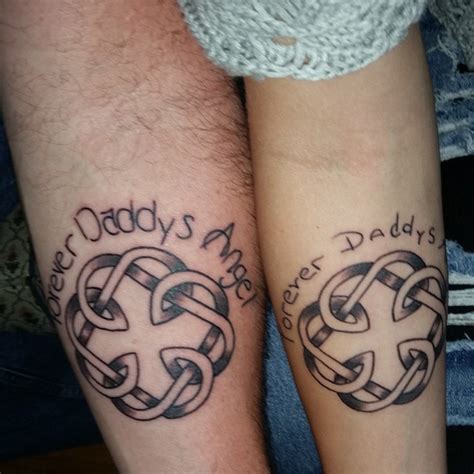 tattoos dedicated to dad|father daughter matching tattoo ideas.